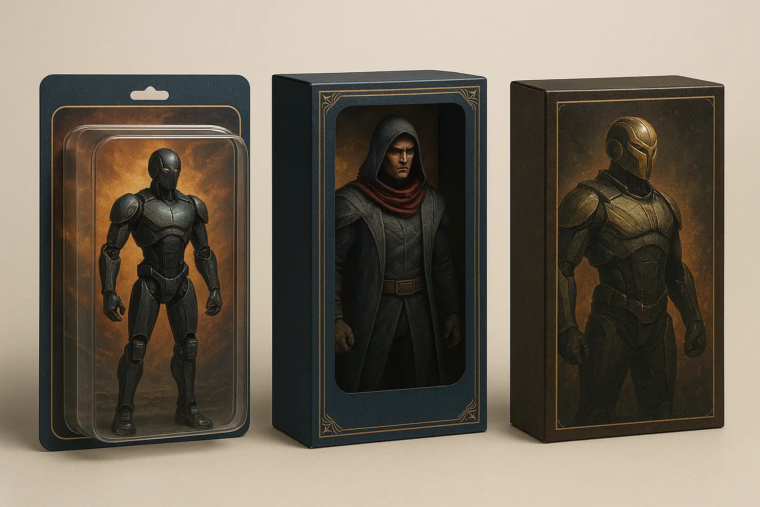 Professional figurine packaging feature